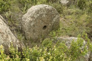 Une pierre travaillée in situ